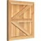 Ekena Millwork Framed Board-n-Batten Shutters w/Z-Bar, Rough Sawn Western Red Cedar, 21 1/2W x 22H, PR RBF06Z21X022RWR - alternate 2